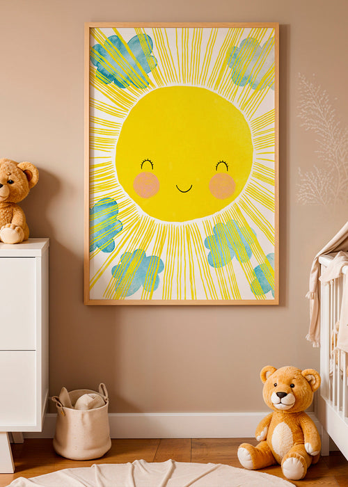 Lamina infantil sol sorridente
