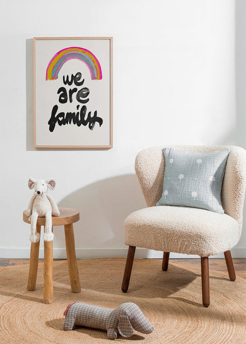 Ilustração 'We are family' arco-íris pintado