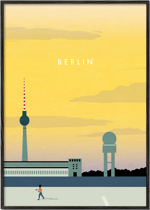 Poster de viagem Berlim skyline minimal
