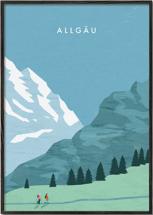 Quadro de paisagem Allgäu ilustrado