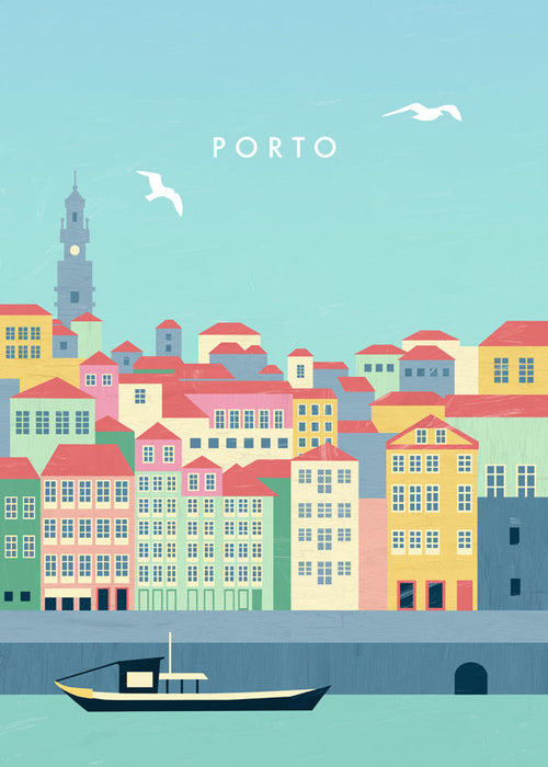 Poster de viagem Porto ilustrado