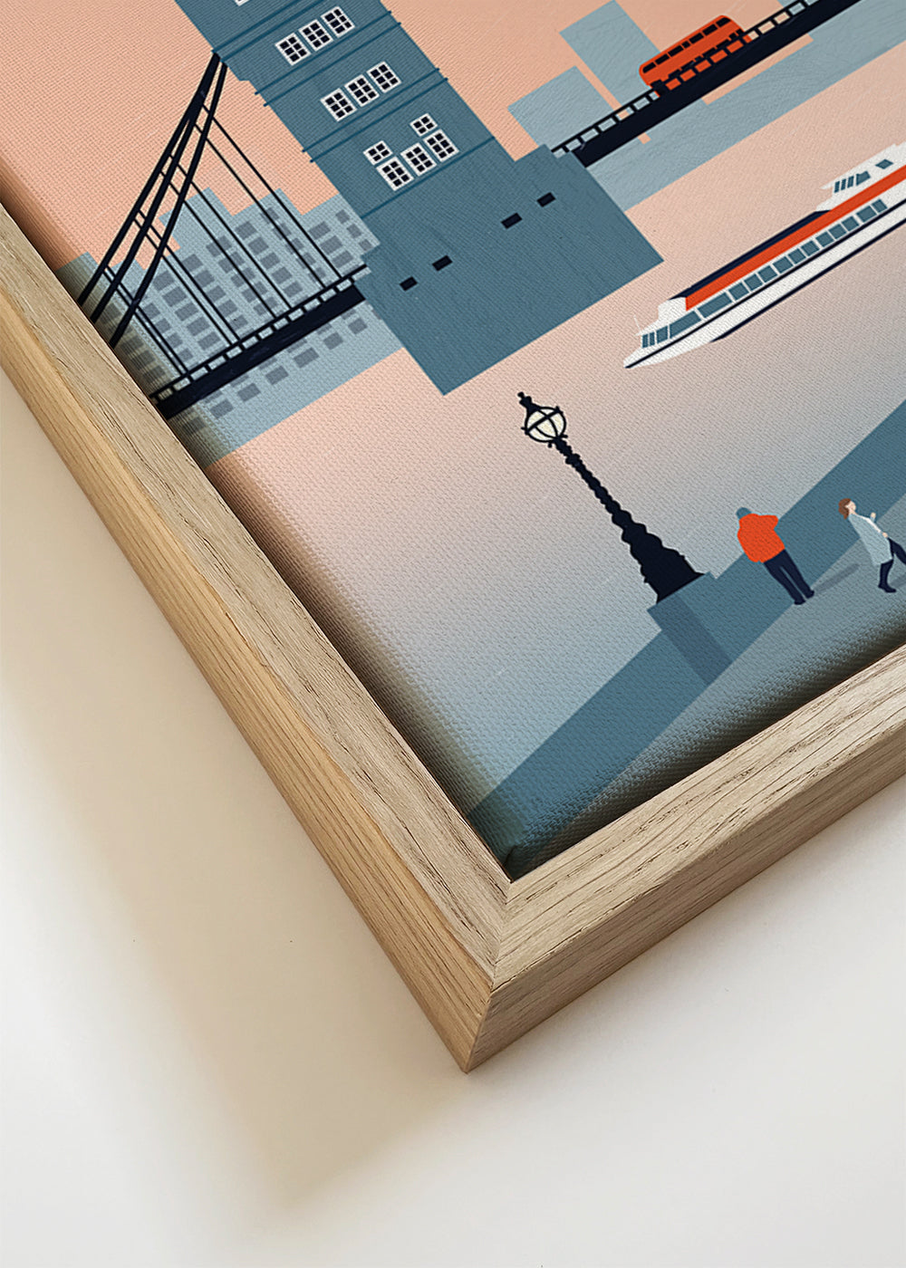 Quadro de cidade London ponte ilustrado