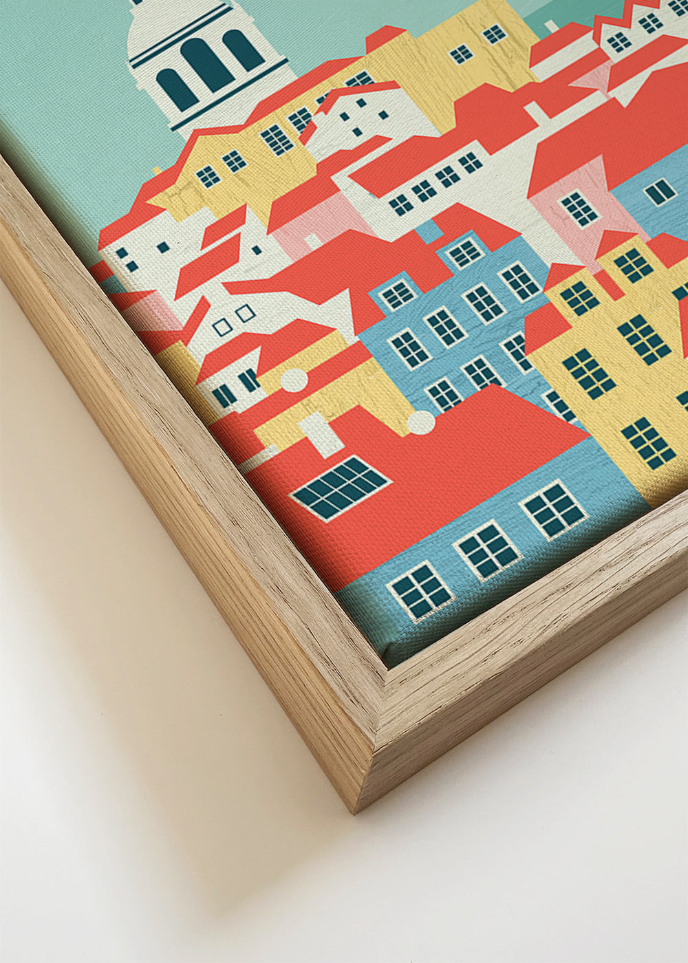 Quadro de cidades Lisboa ilustração costeira