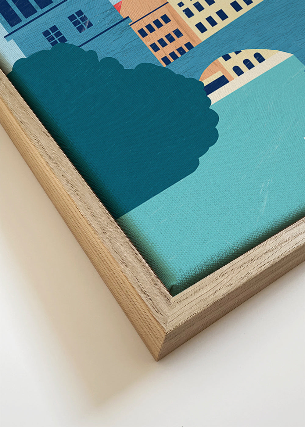 Arte para cidade Prague skyline azul