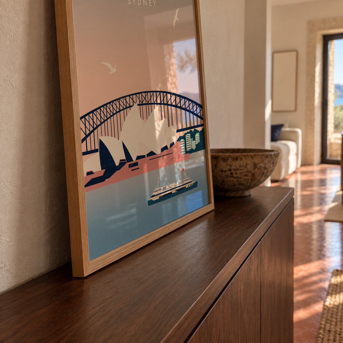 Sydney - Framed poster in an interior