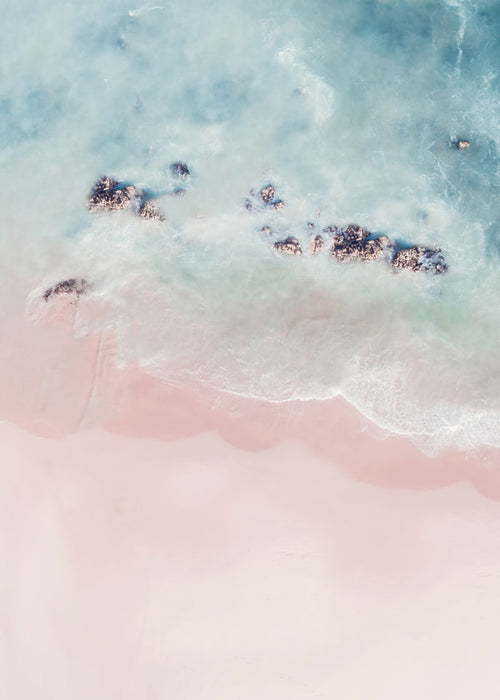 Arte paisagística: praia rosa vista aérea