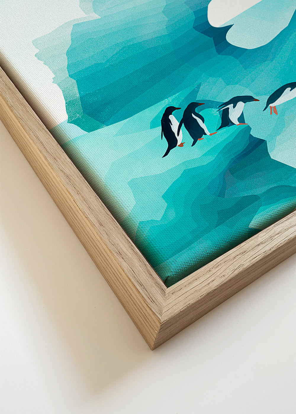 Quadro pinguins no arco gelado
