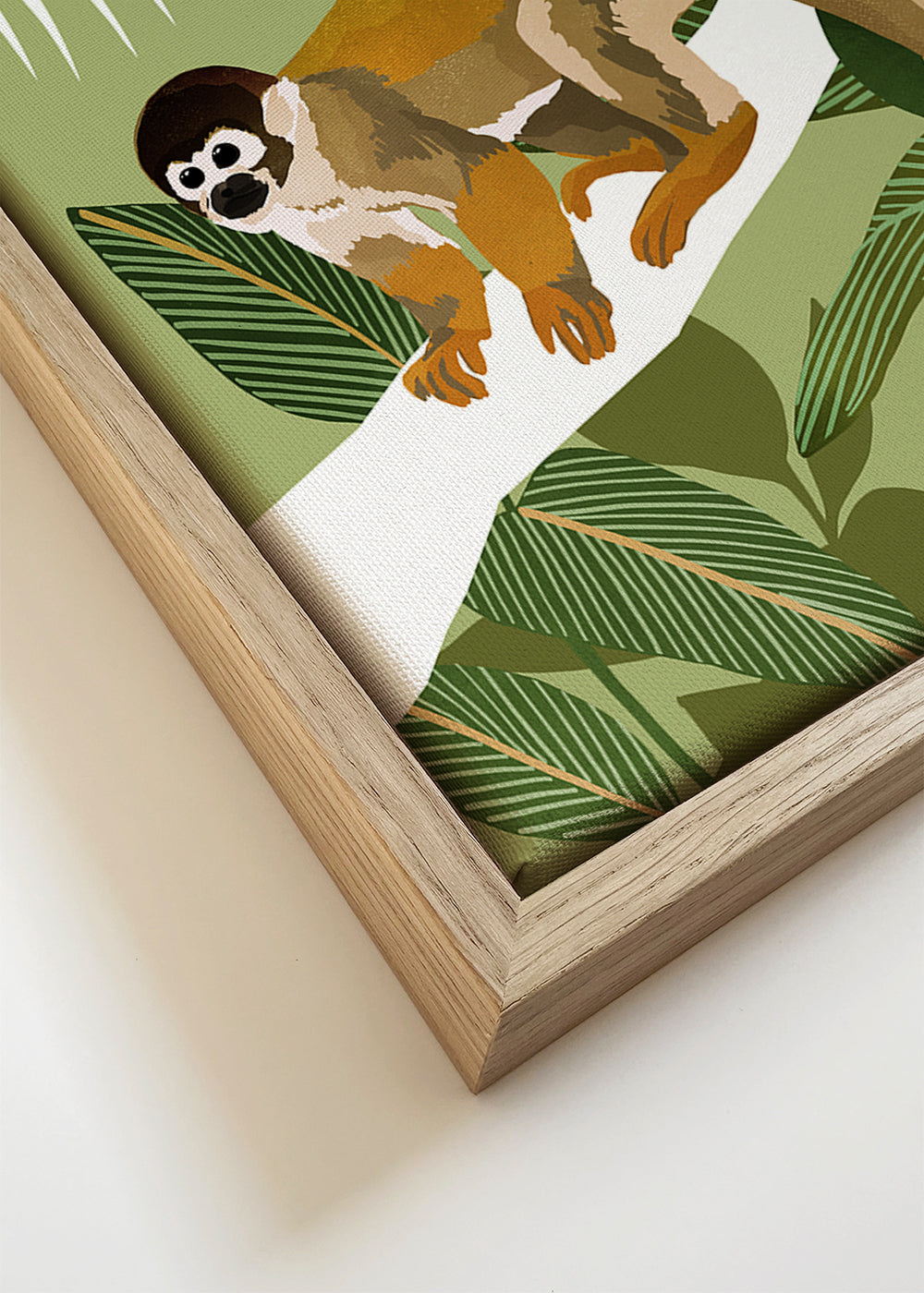 Ilustração de macacos na selva