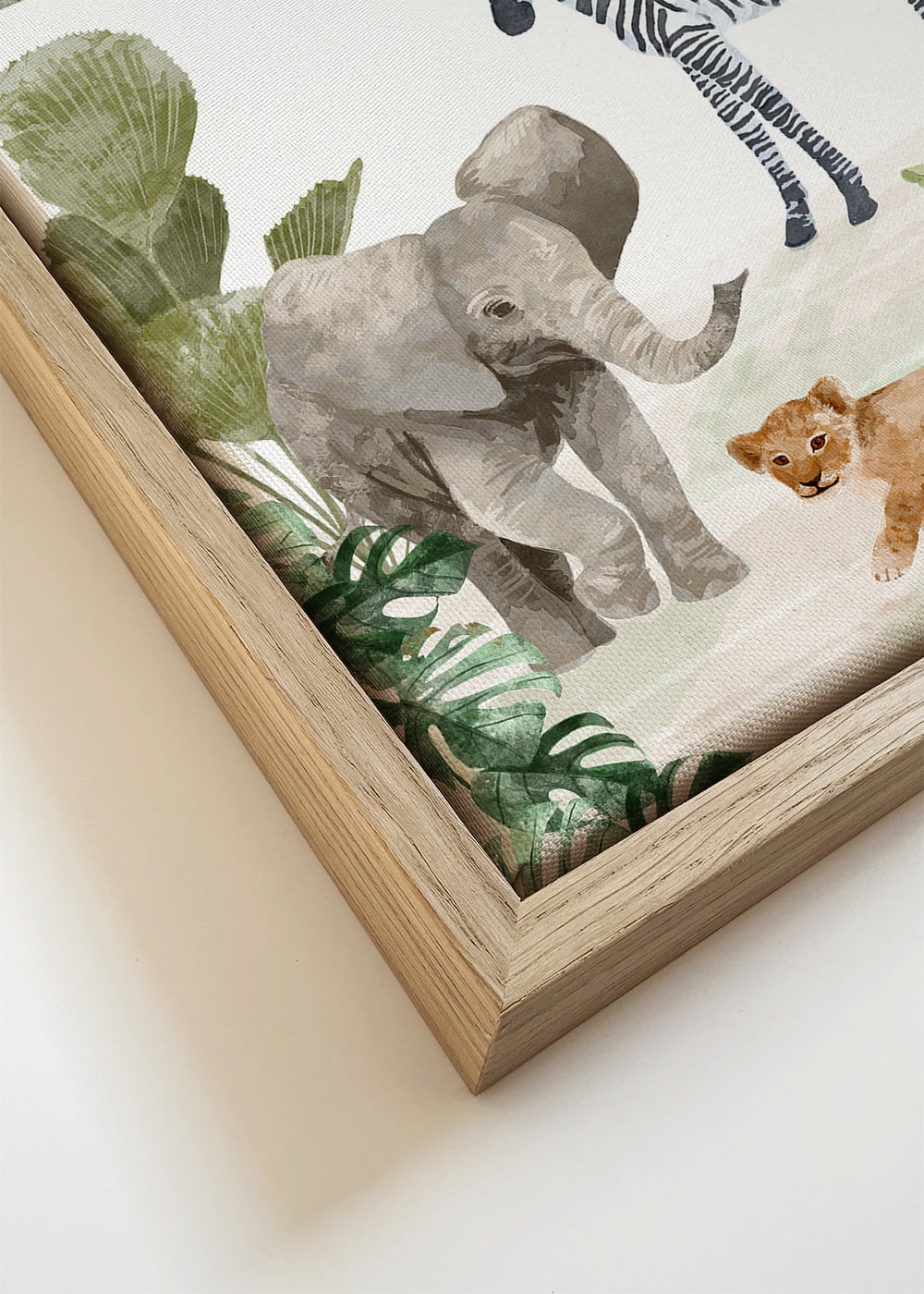 Estampa infantil com animais da selva