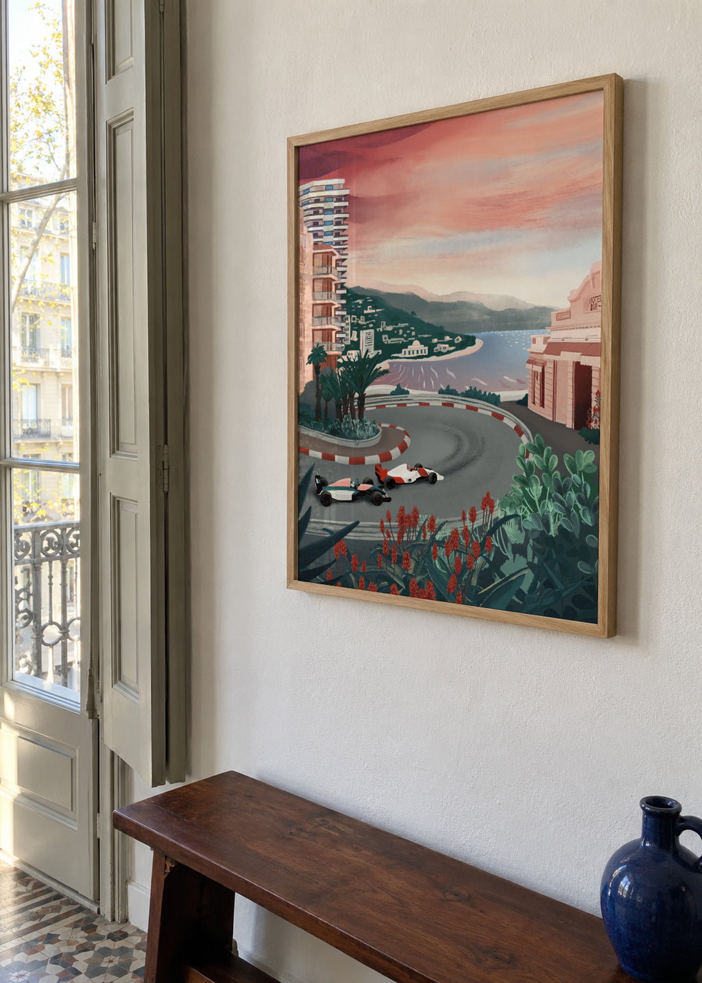Monaco Circuit - Framed poster in an interior