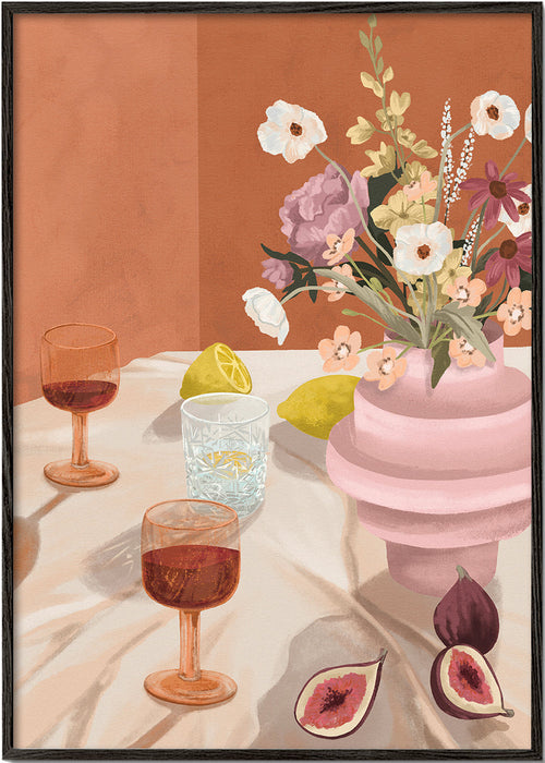 Arte para cozinha: naturezas-mortas florais com figos