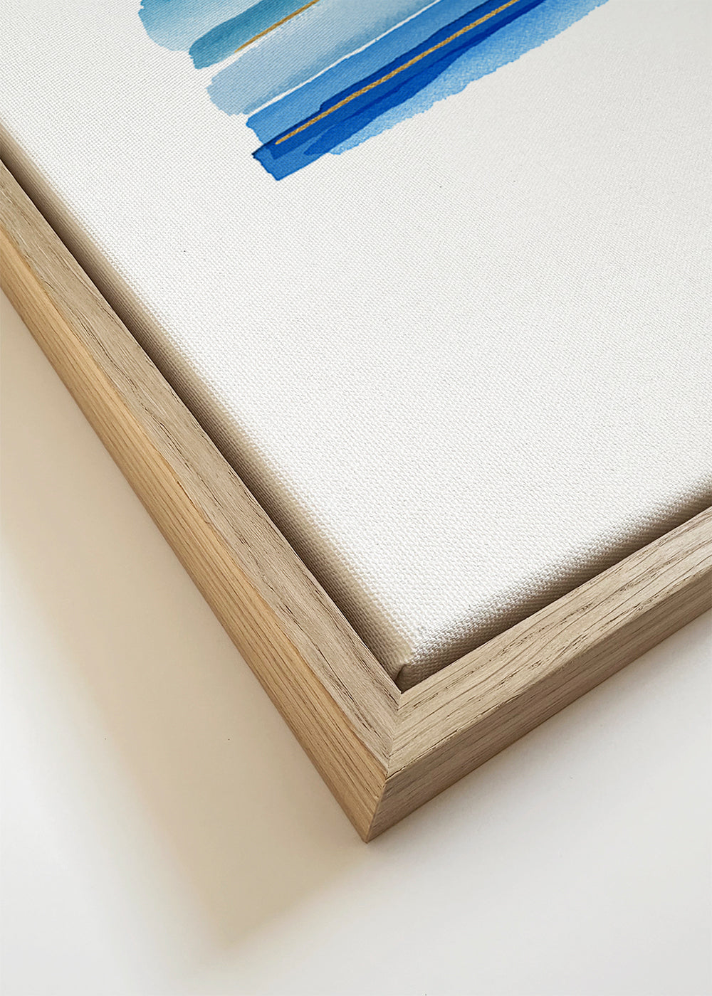Quadro minimalista de riscas em aquarela