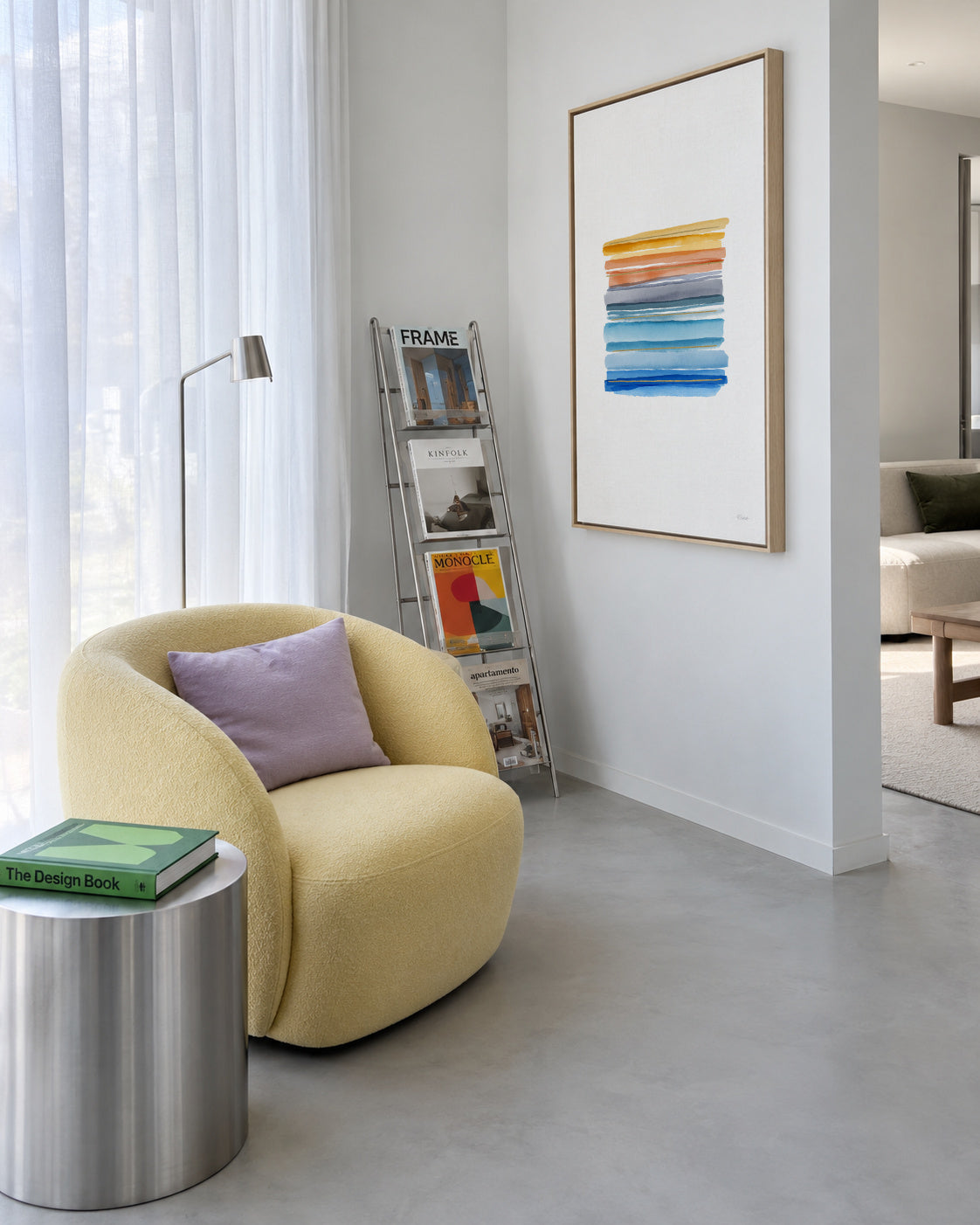 Apreciar o cair da tarde - Framed canvas in an interior
