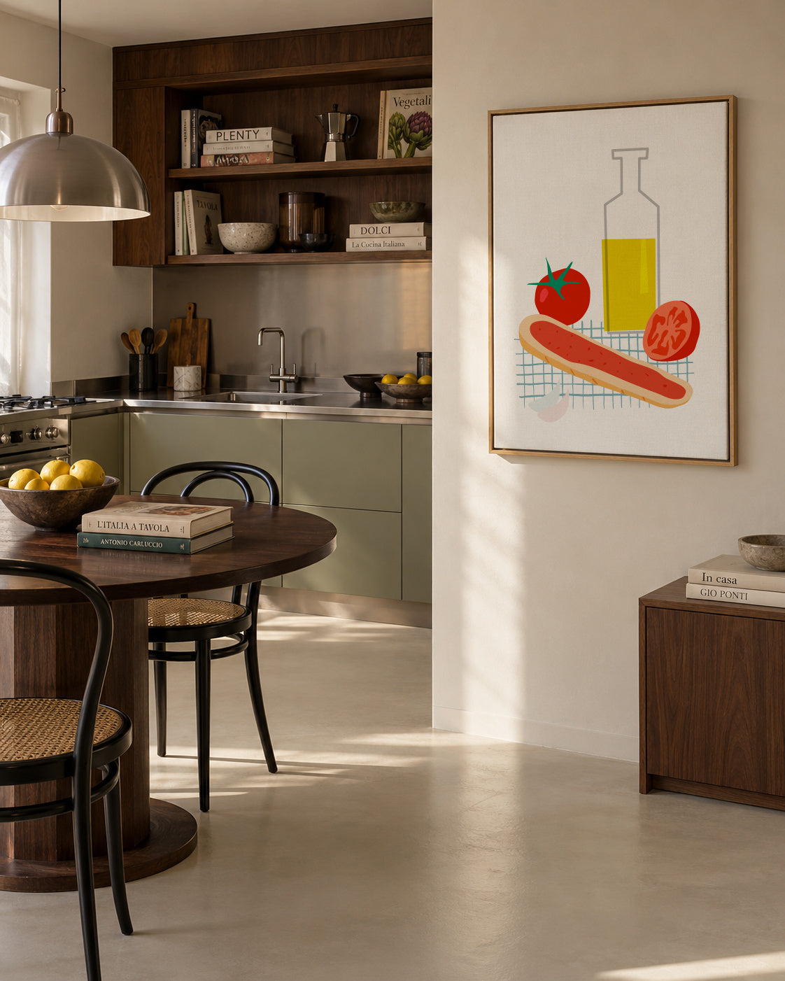 Pa amb tomaquet - Framed canvas in an interior