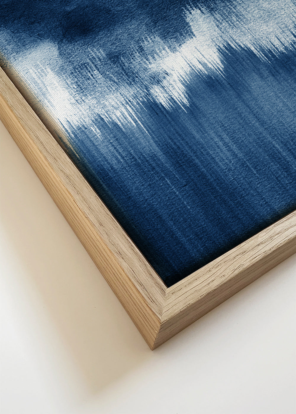 Quadro abstrato azul em aquarela vertical