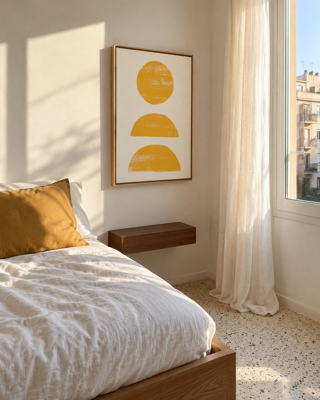 Abstract N11 - Framed canvas in an interior