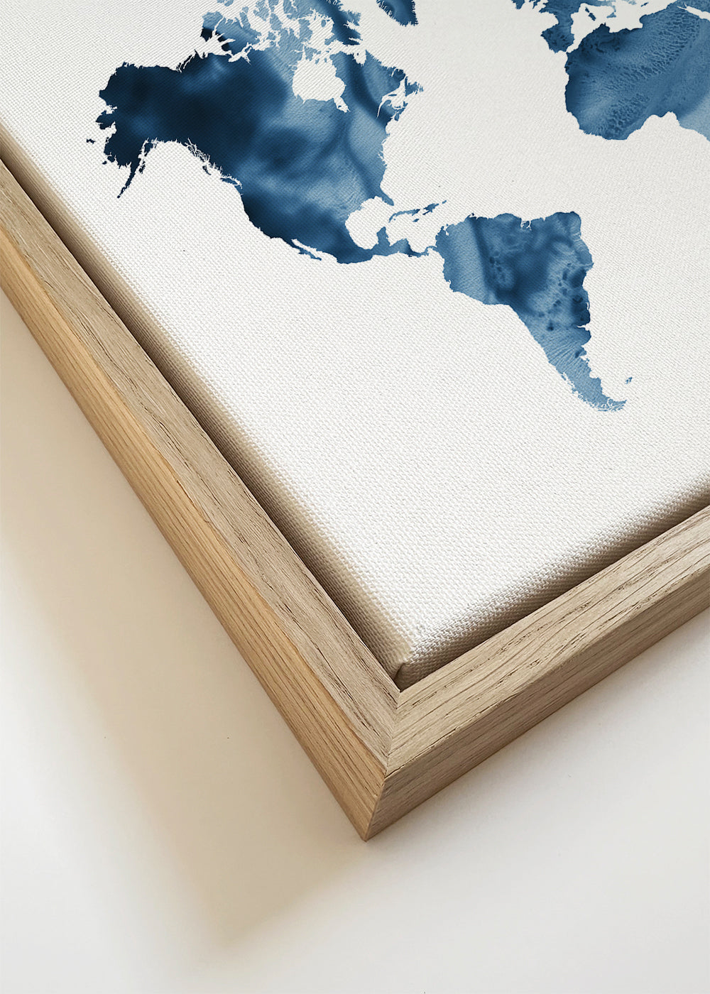 Arte para cozinha: mapa-múndi índigo