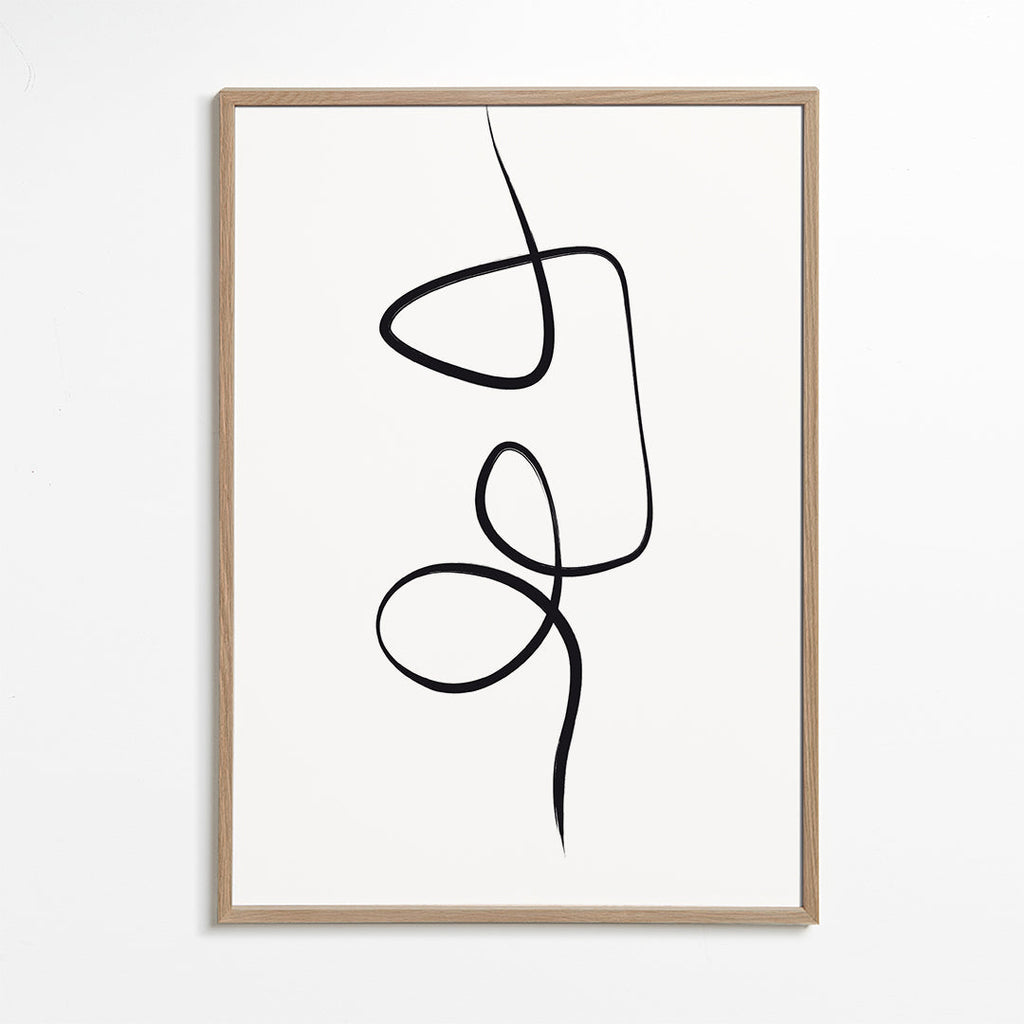 Arte preto e branco com traço linear vertical