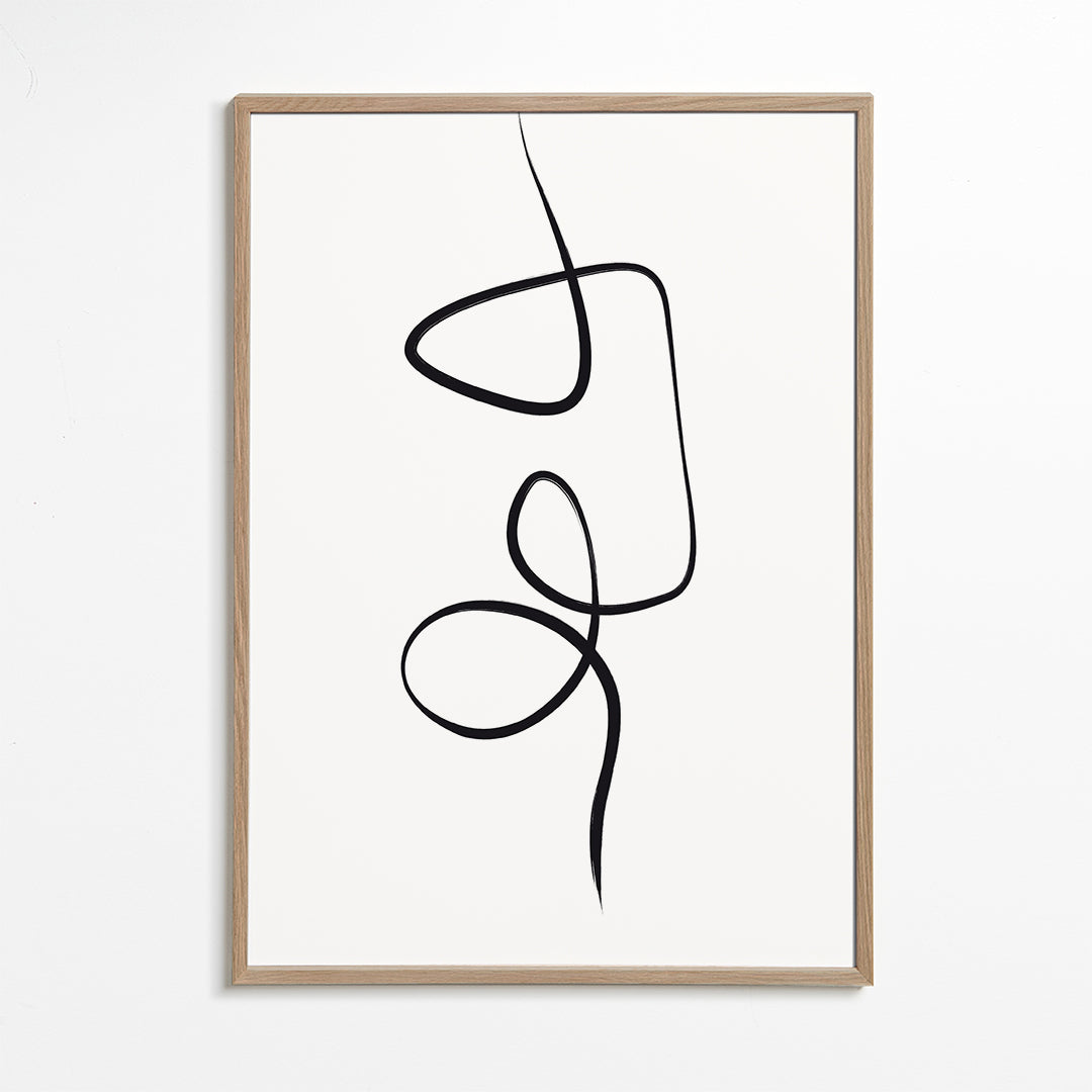 Arte preto e branco com traço linear vertical