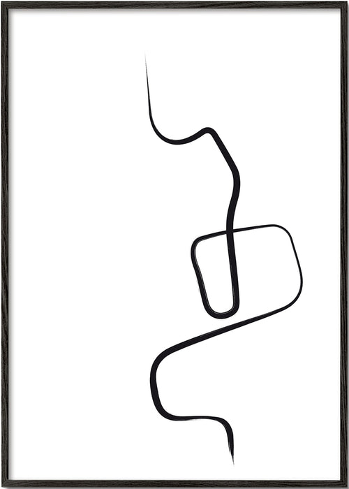 Design minimalista linha preta contínua