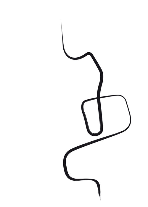 Design minimalista linha preta contínua