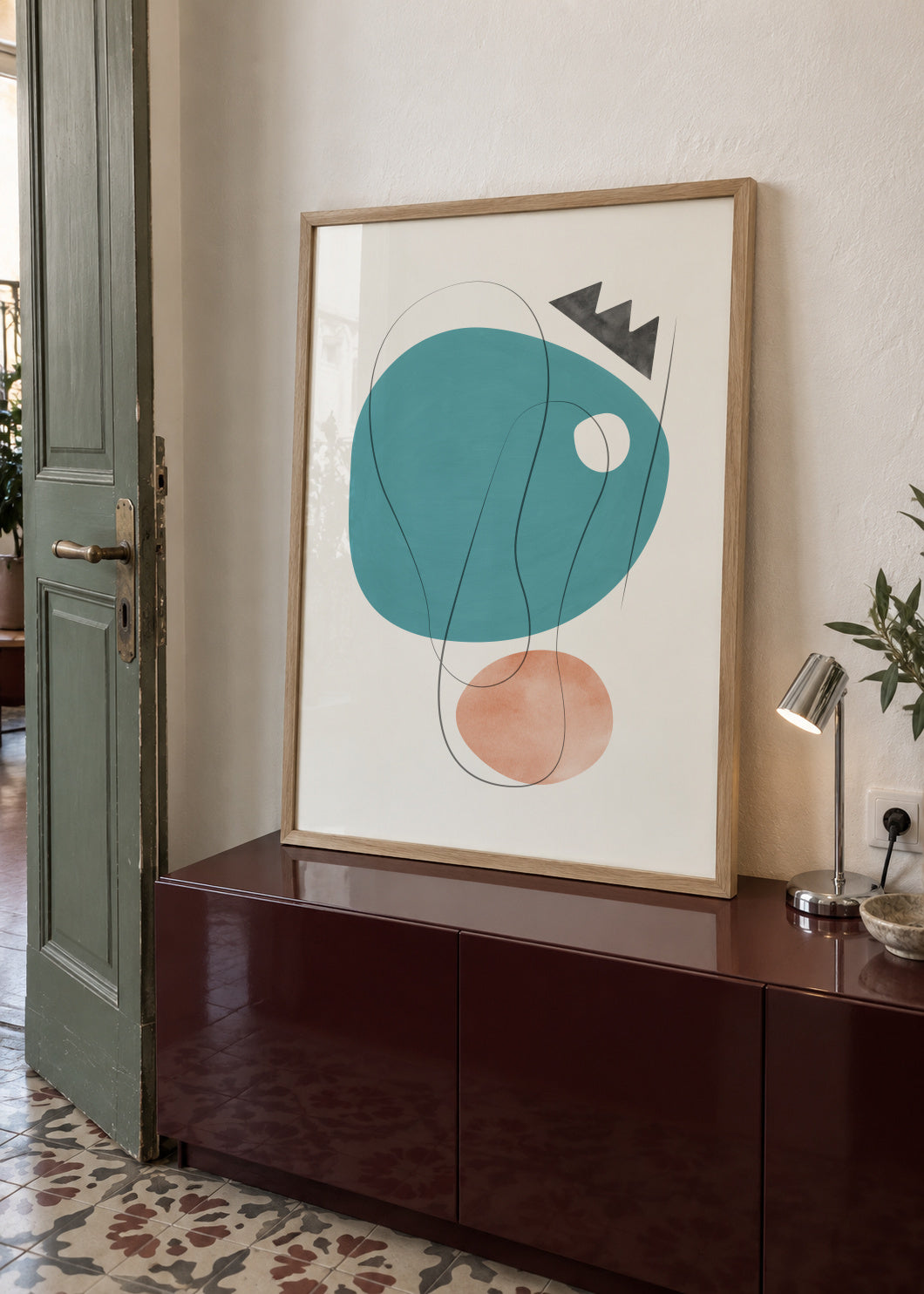 Abstract N 18 - Framed poster in an interior