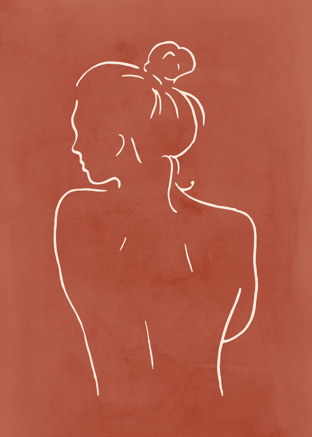 Body Sketch N 6 Sienna - Unframed art print