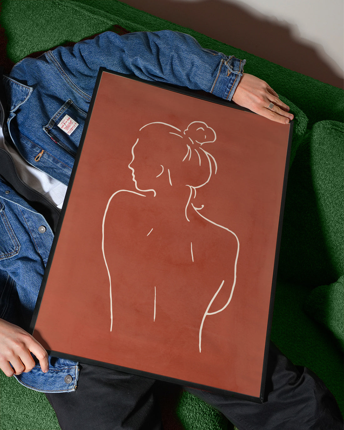 Body Sketch N 6 Sienna - Framed poster detail