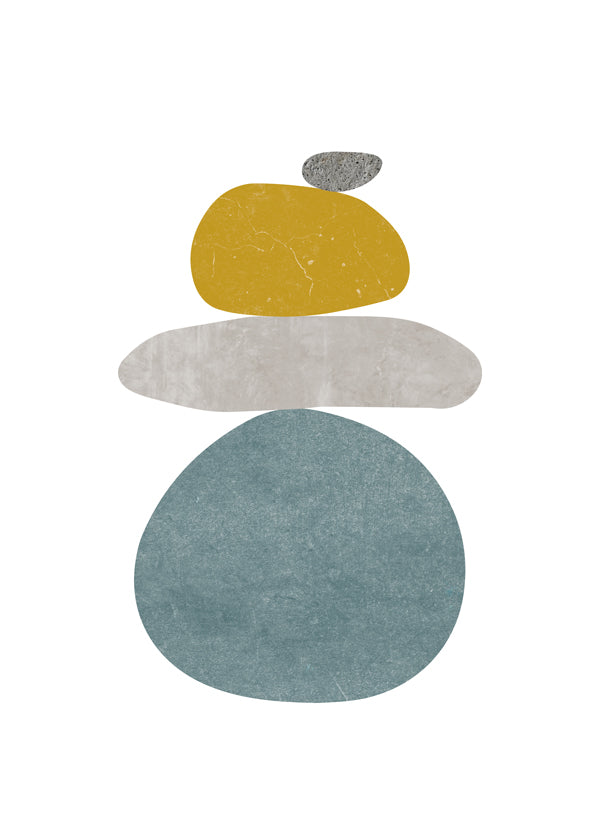 Design relaxante: pedras empilhadas minimalistas