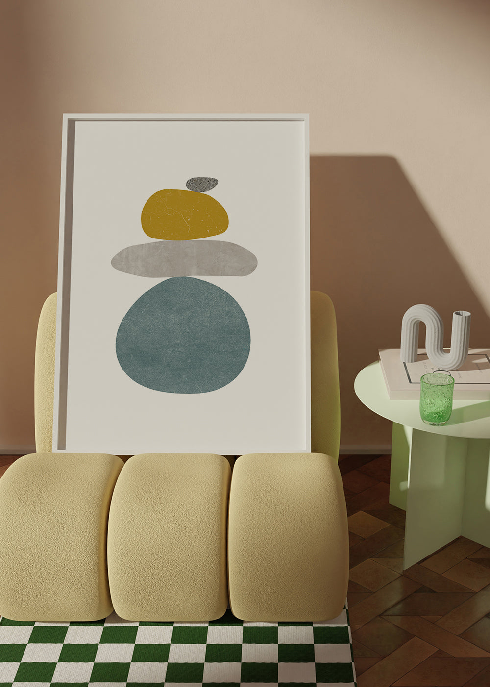 Design relaxante: pedras empilhadas minimalistas