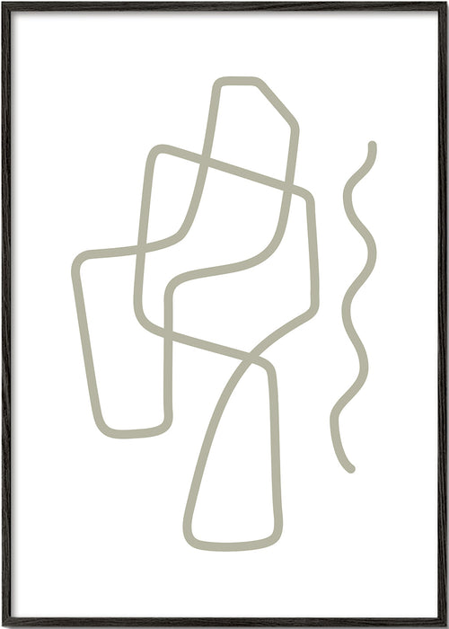 Design minimalista com linhas orgânicas