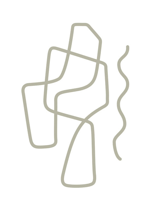 Design minimalista com linhas orgânicas