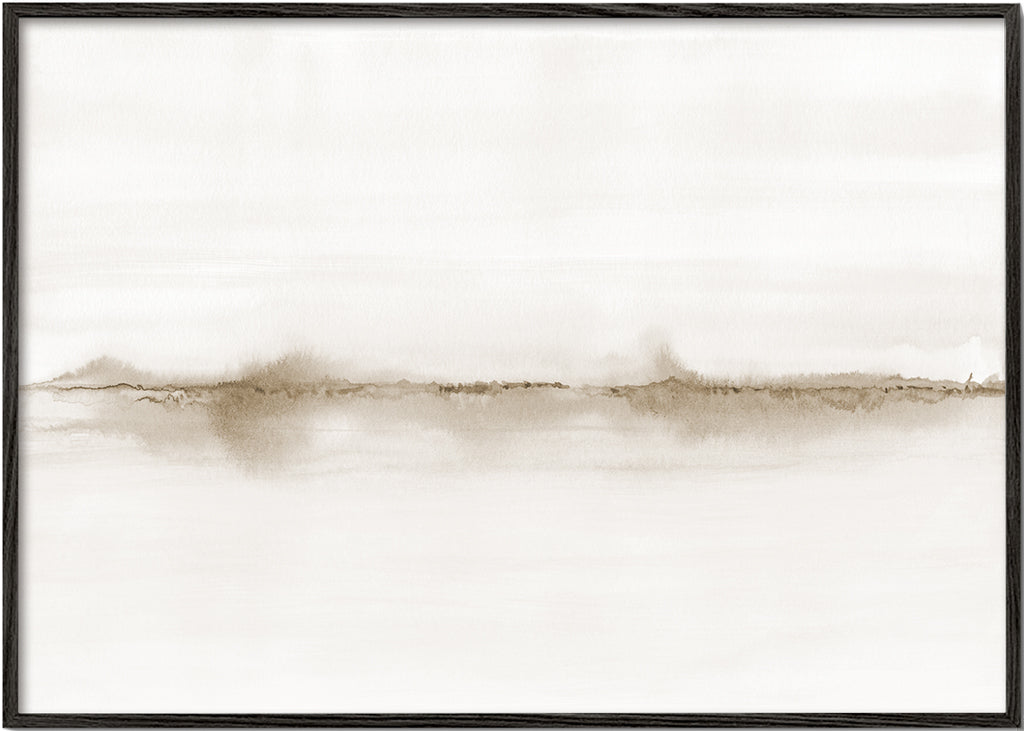 Horizonte abstrato em aquarela