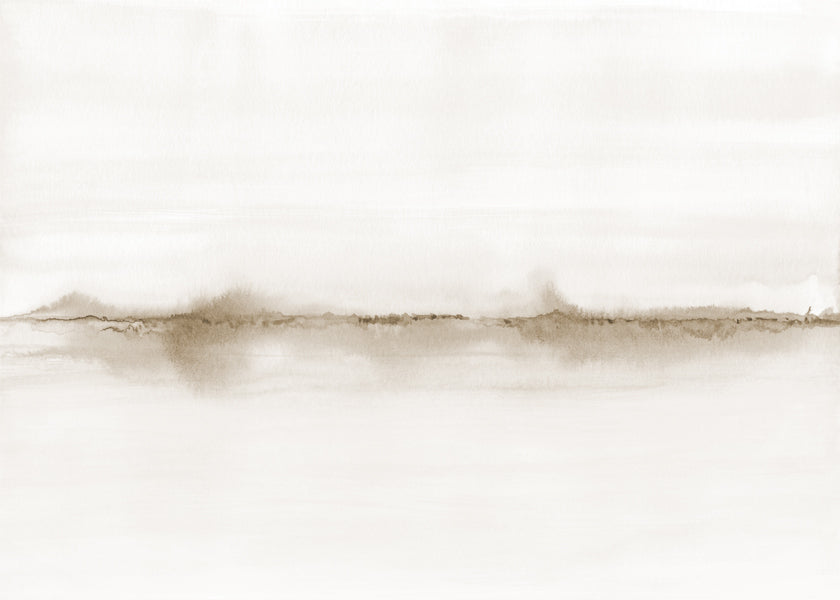 Horizonte abstrato em aquarela