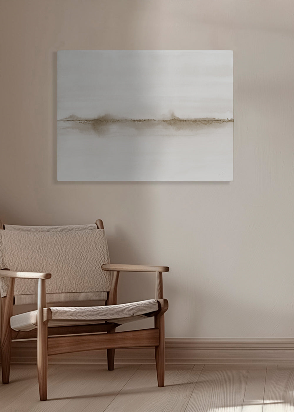 Horizonte abstrato em aquarela