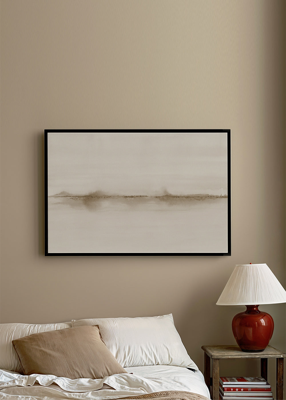 Horizonte abstrato em aquarela