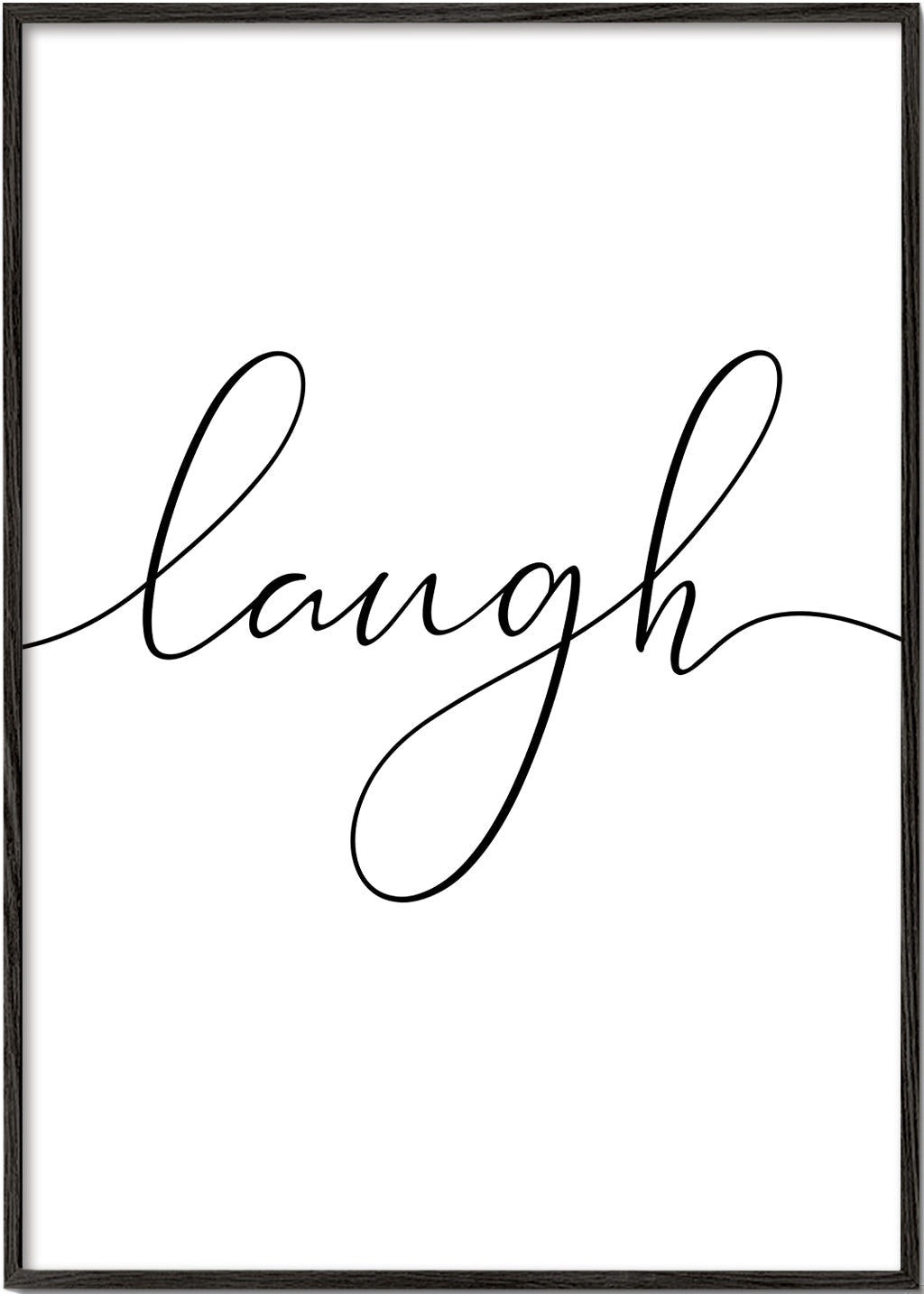 Quadro minimalista tipográfico 'laugh'