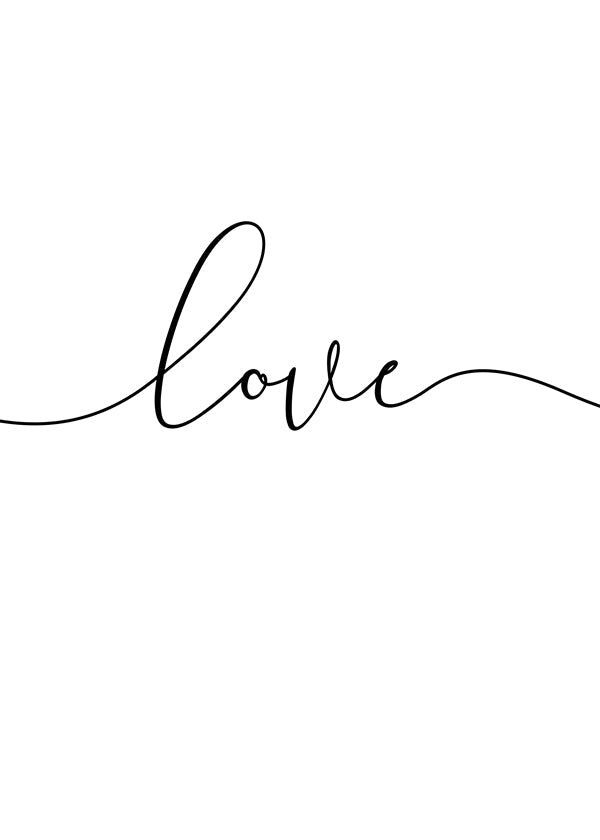 Design minimalista Love caligrafia