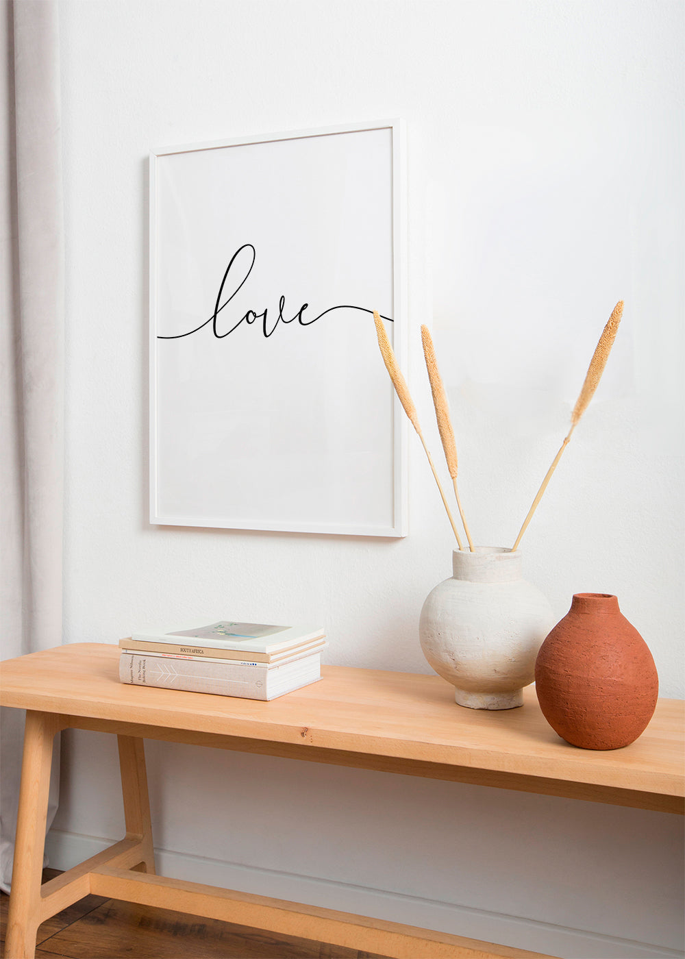 Design minimalista Love caligrafia