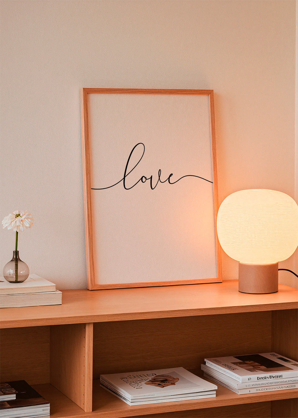 Design minimalista Love caligrafia