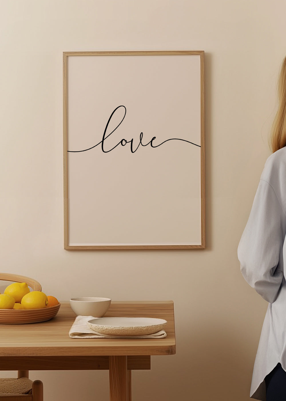 Design minimalista Love caligrafia