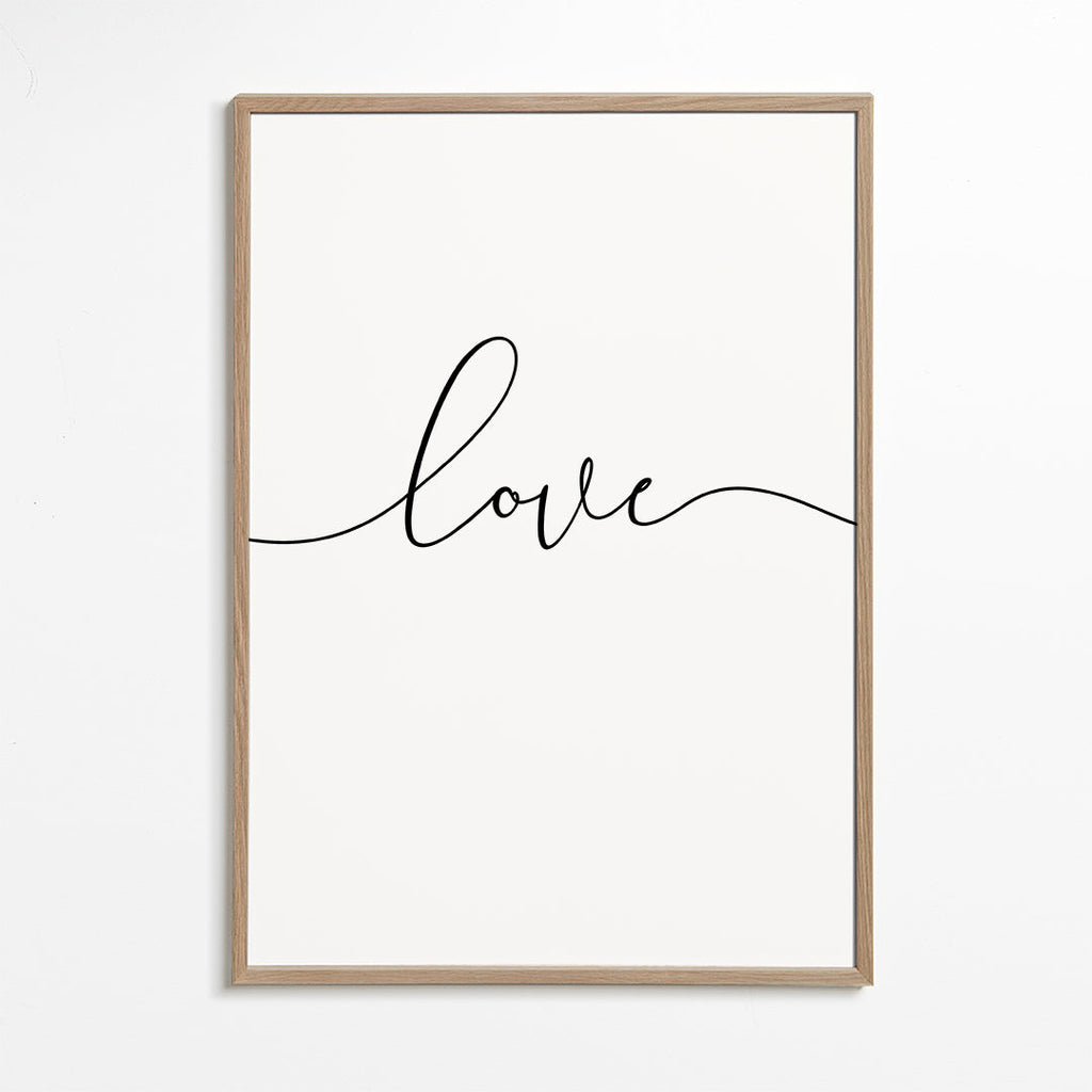 Design minimalista Love caligrafia