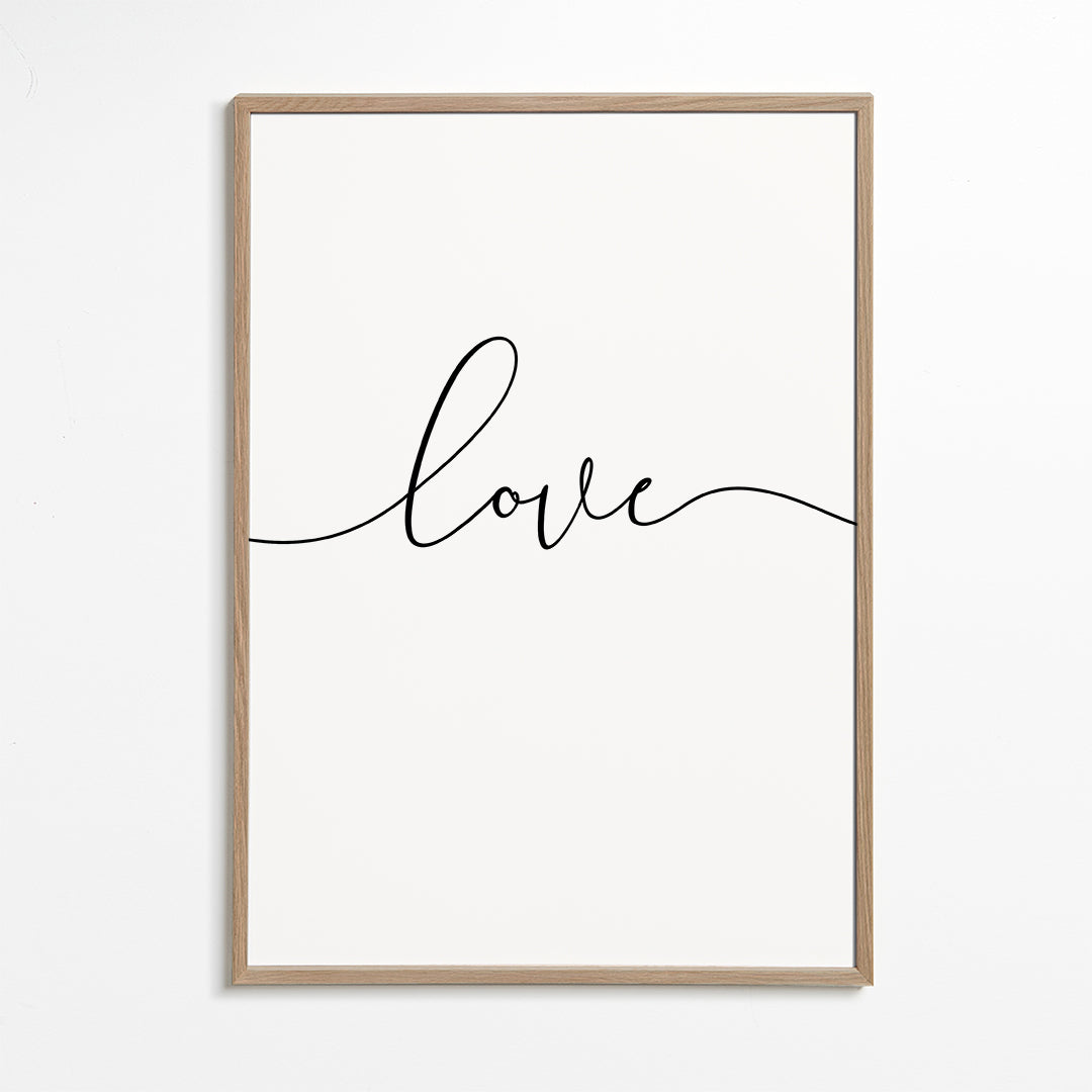 Design minimalista Love caligrafia