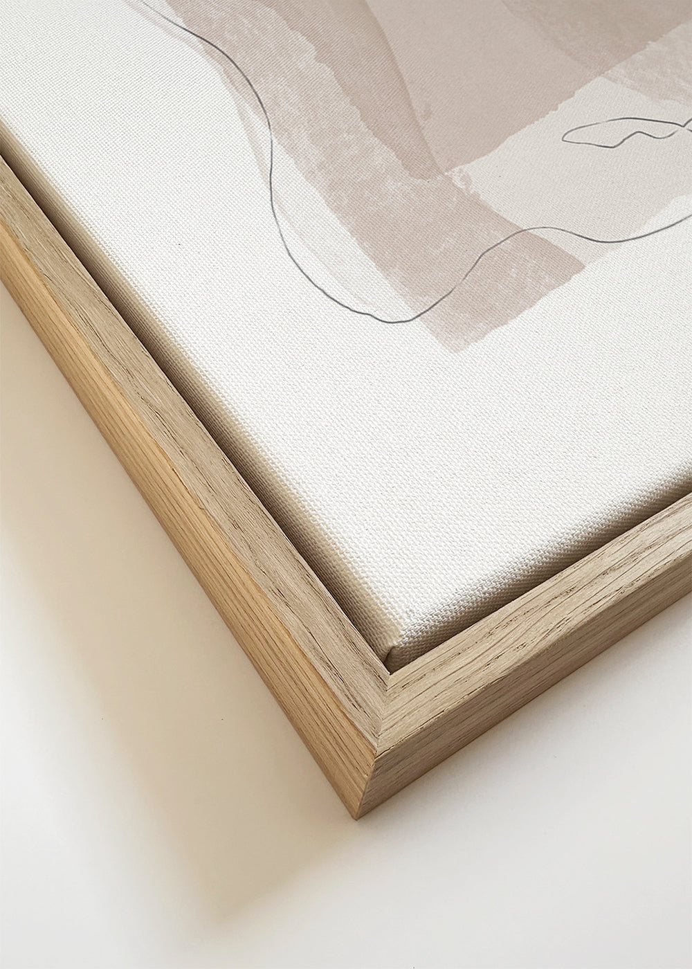 Quadro minimalista tons neutros e traços delicados