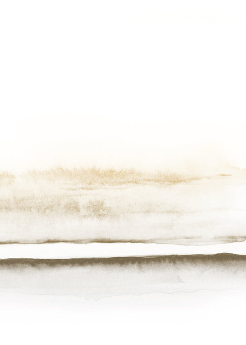 Arte para cozinha paisagem minimal em aguarela bege
