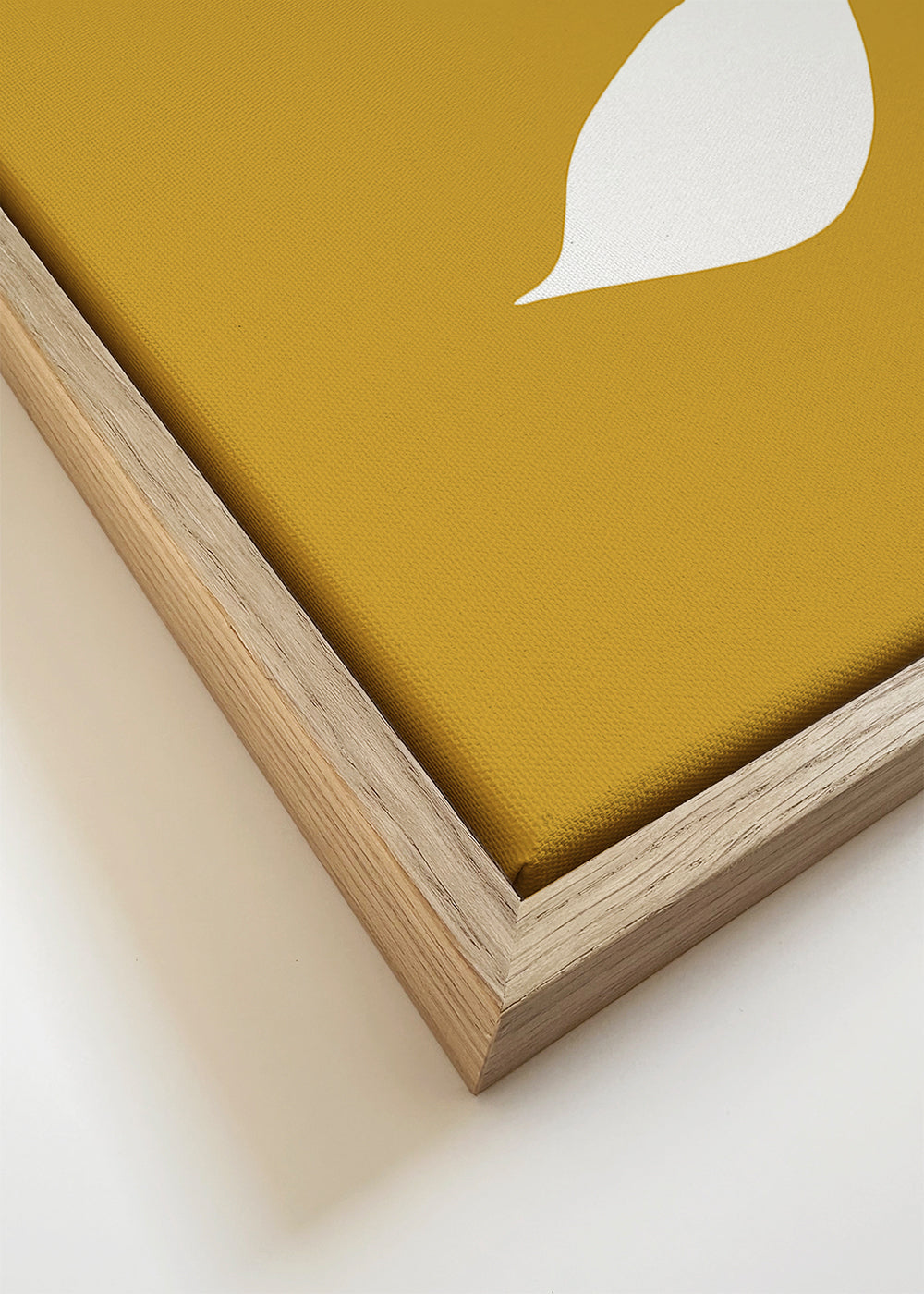Quadro de aves minimalista mostarda