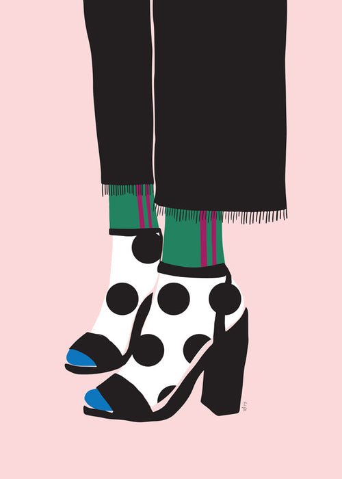 Ilustração meias e saltos