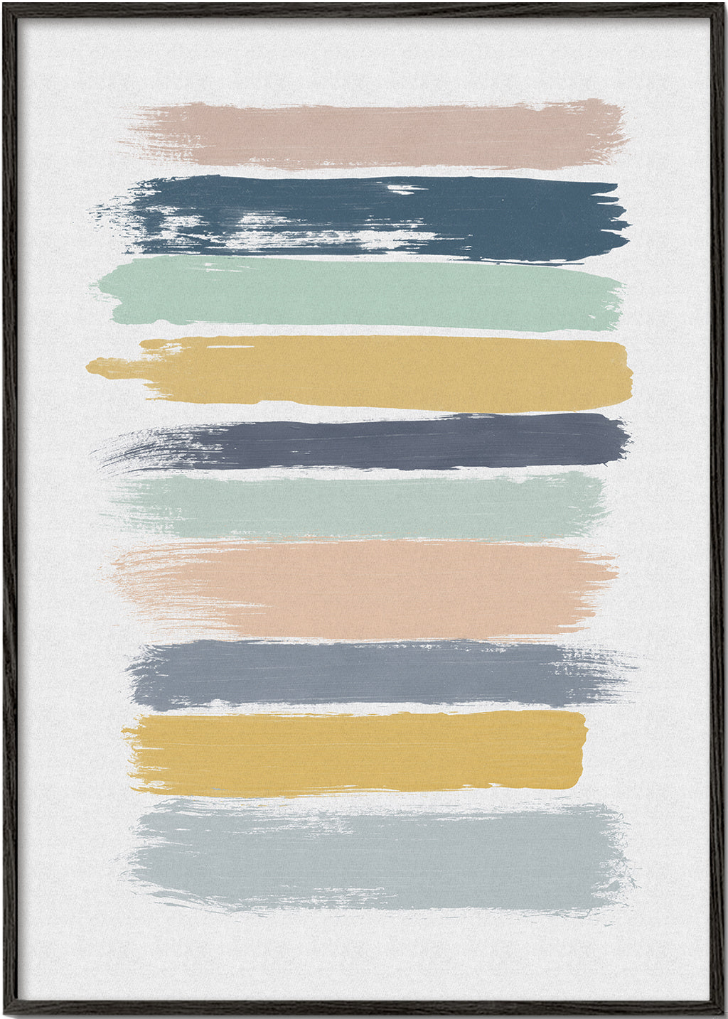 Arte abstrata com riscas pastel