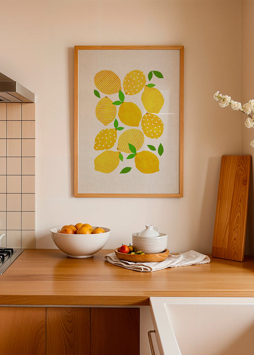 Arte para cozinha Limões ilustrados