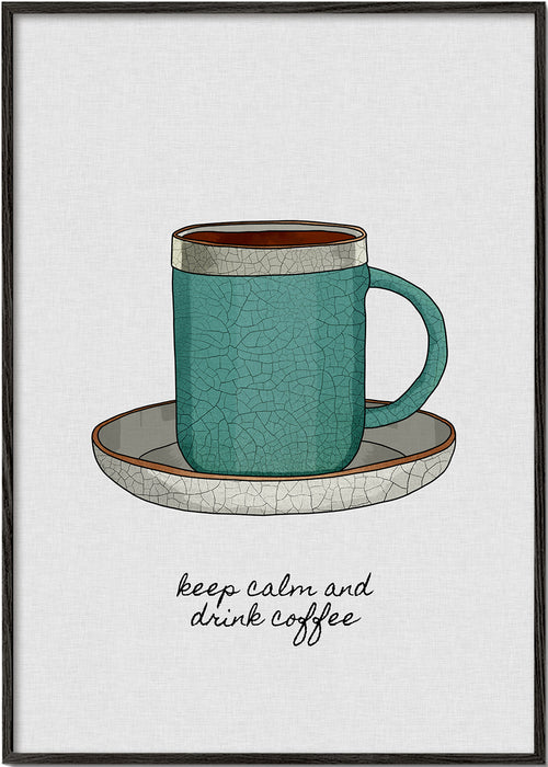 Arte para cozinha: chávena de café ilustrada